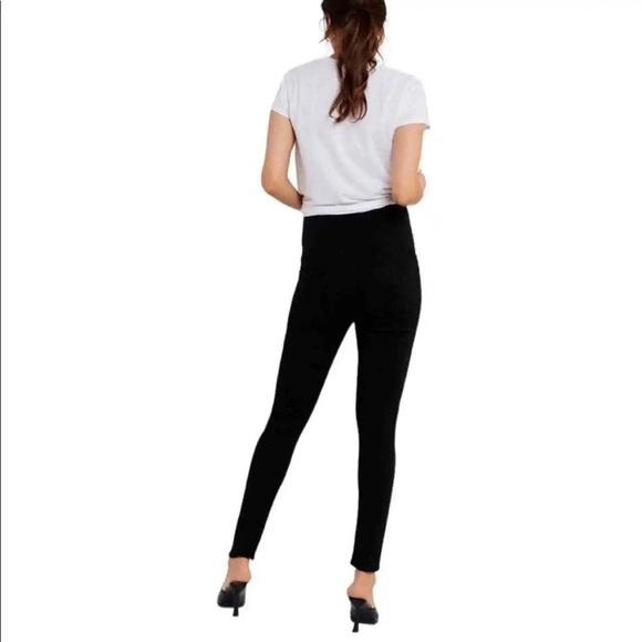 A Pea in a Pod AG Adriano Goldschmied Maternity Skinny Black Velvet Pants 26R. - Picture 5 of 12